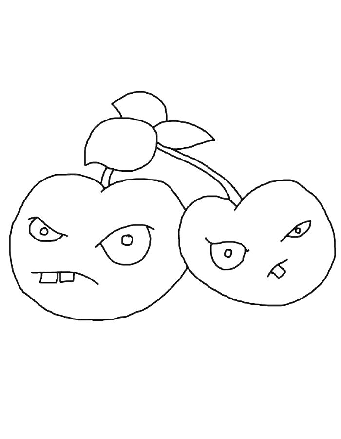 Cherry Bomb Plants Vs Zombies 2 Coloring Page