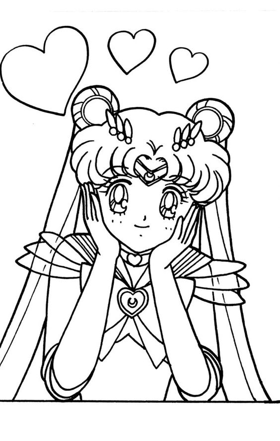 Chibi Sailor Moon Coloring Page