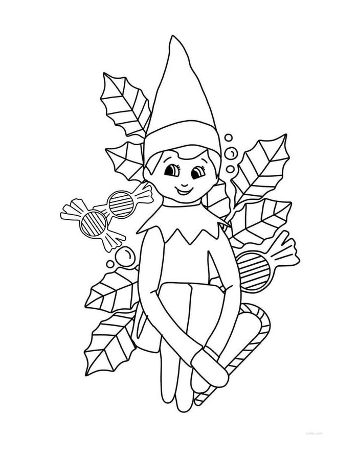 Chippy The Elf Coloring Page