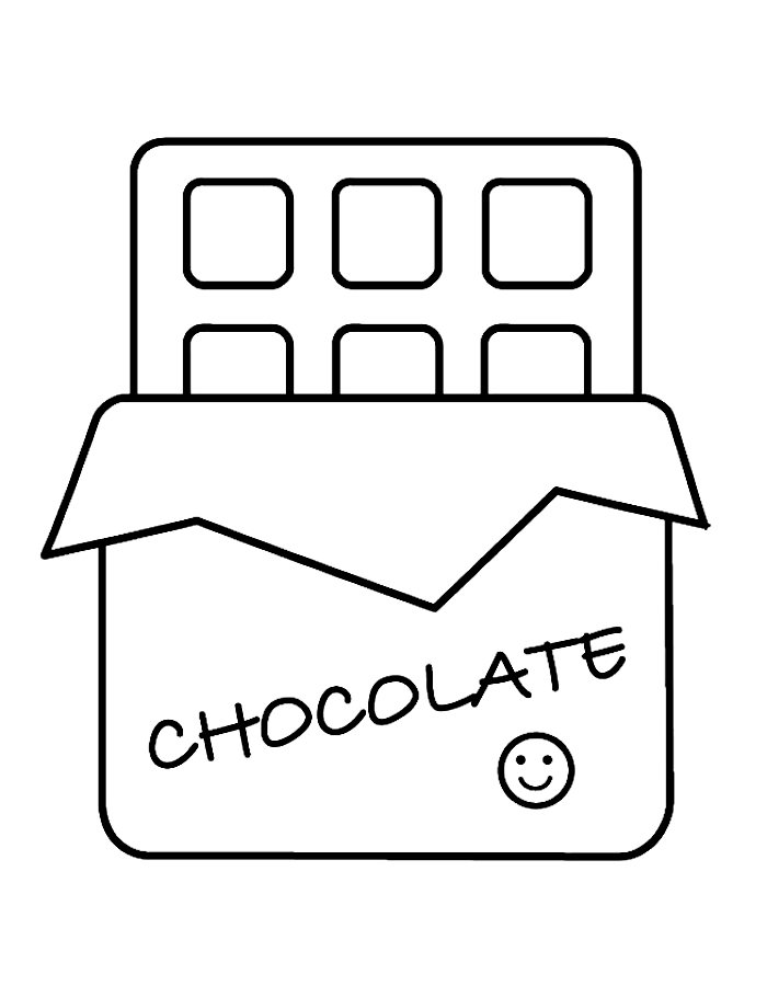 Chocolate Easy Drawings Coloring Page