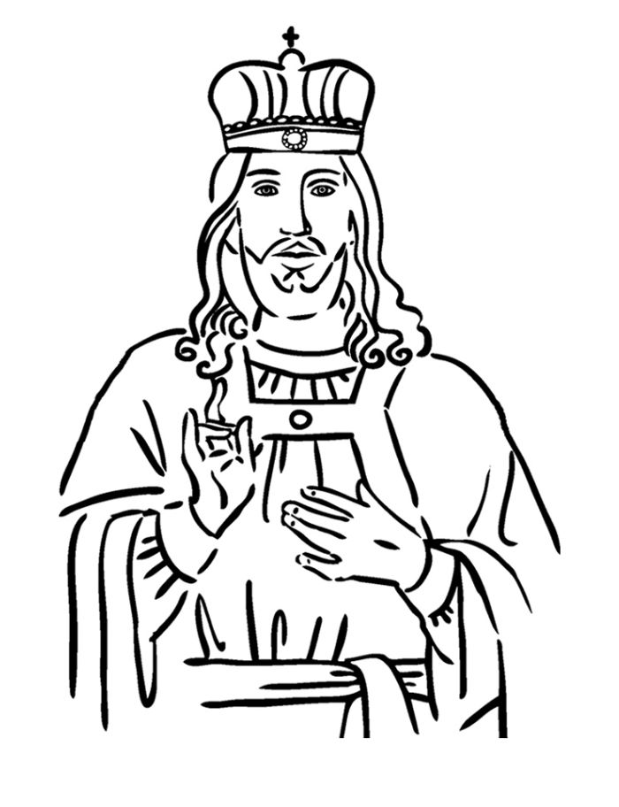 christ the king coloring page
