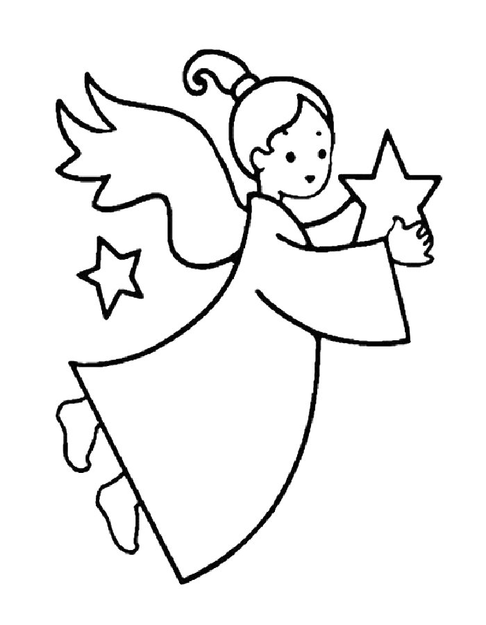 Christmas Angel Coloring Page