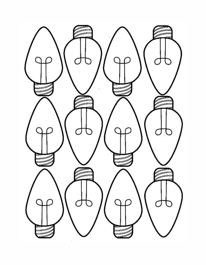 Christmas Bulb Coloring Page