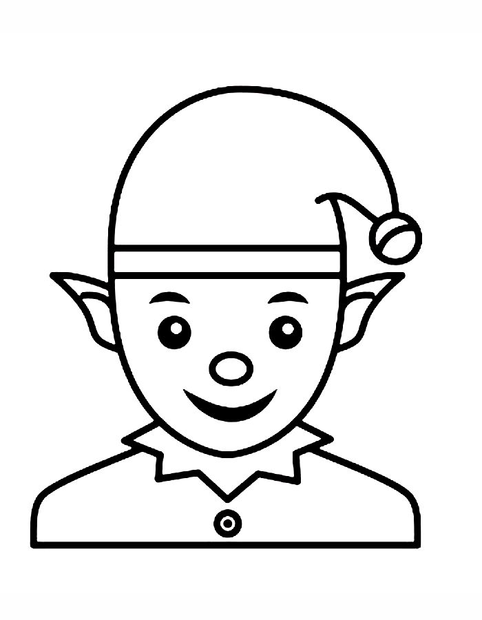 Christmas Elf Coloring Page