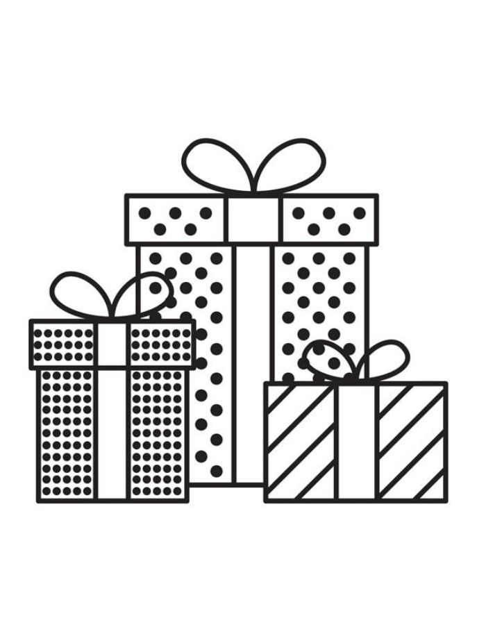 Christmas gift  coloring page