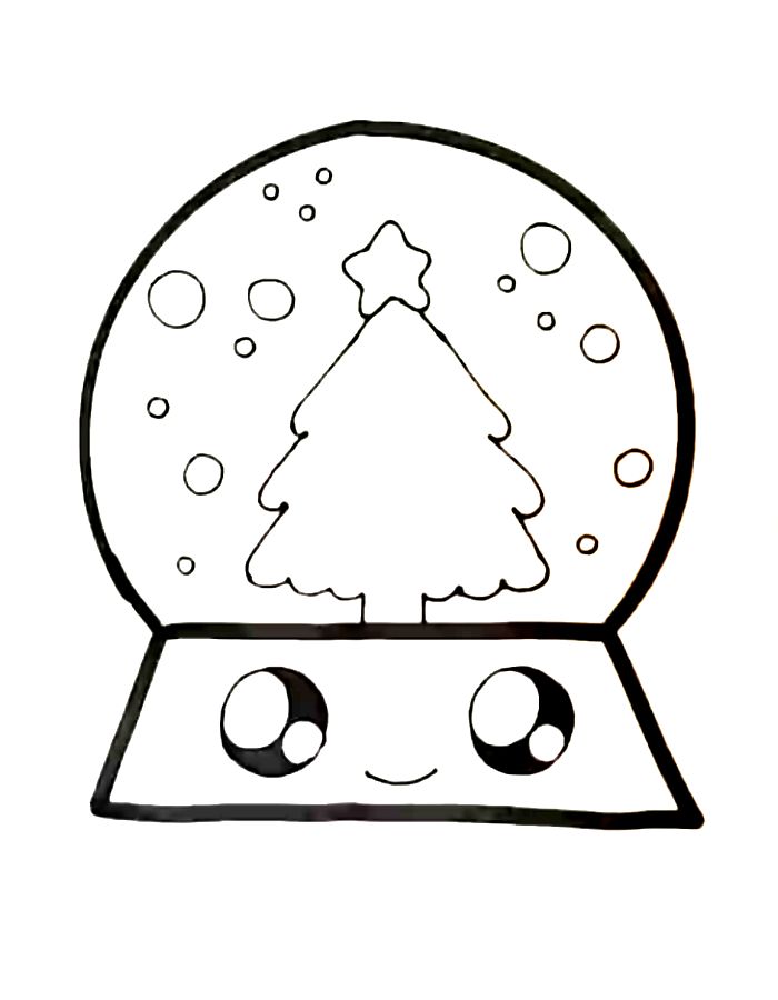 Christmas Glitter Globes Coloring Page