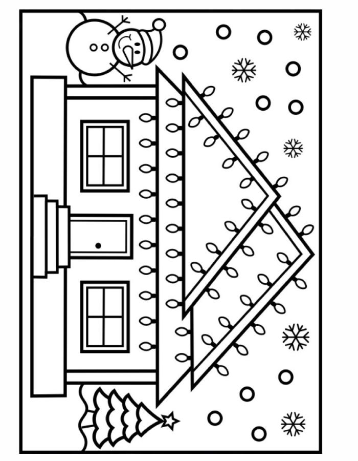 Christmas lights  coloring page