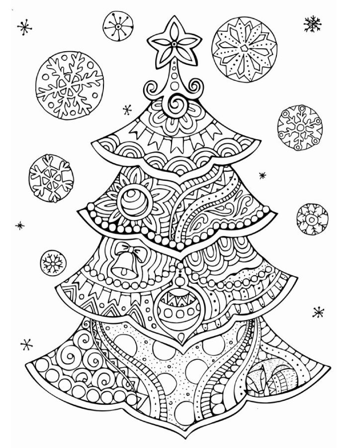 Christmas Mandala  coloring page