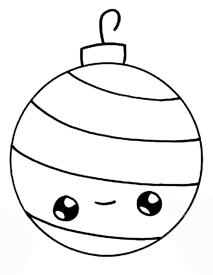 Christmas Ornament Pictures To Color Coloring Page