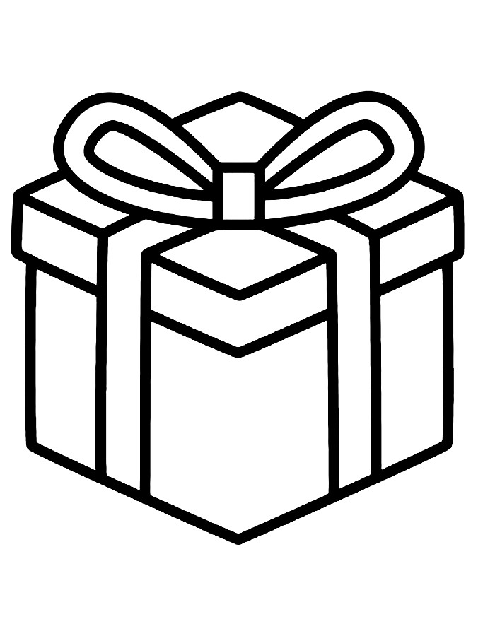 Christmas Present Coloring Page