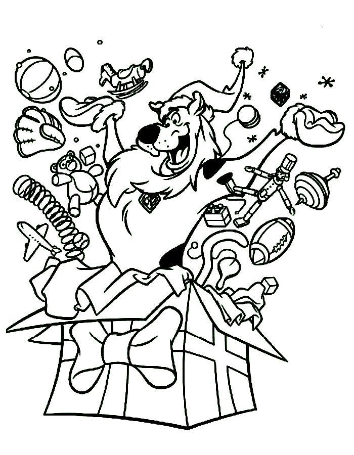 Christmas Scooby Doo Coloring Page