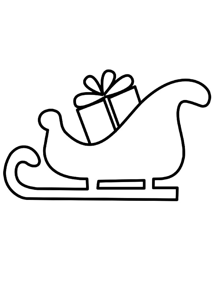 Christmas Sled Coloring Page