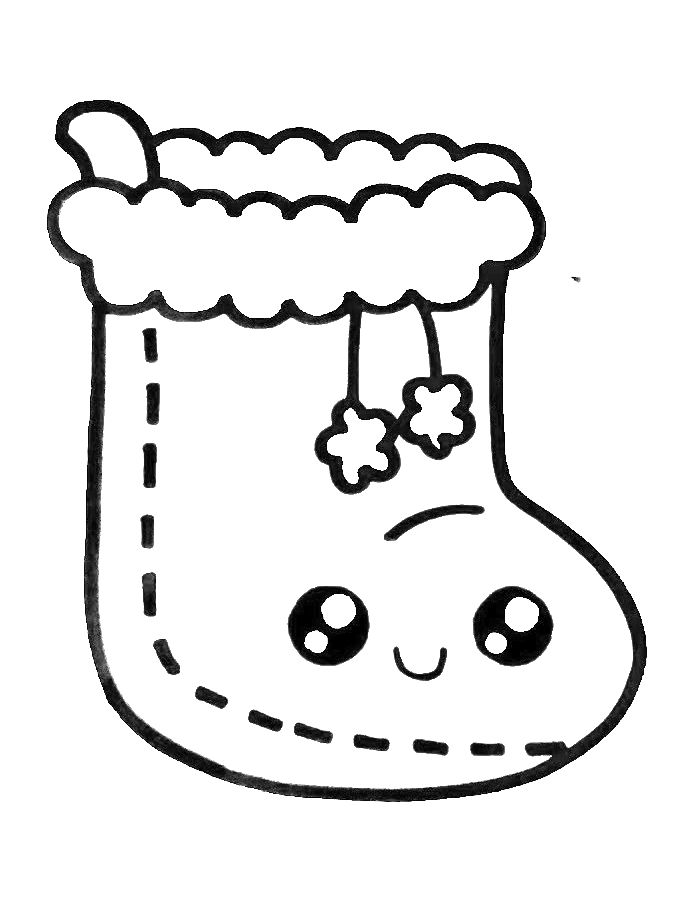 Christmas stocking  coloring page