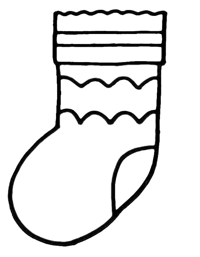 Christmas Stocking Easy Coloring Page