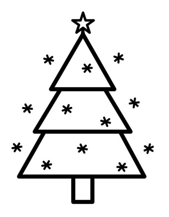 Christmas Tree Coloring Pages (Free Printable PDF)