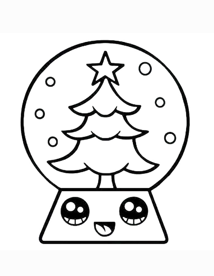 Christmas Tree Ornaments Coloring Page