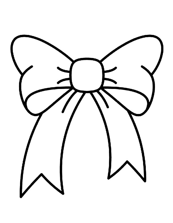 Christmas Wreath Bow Coloring Page