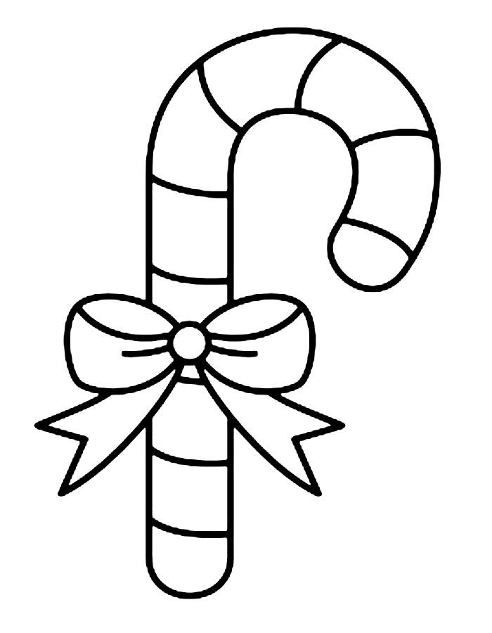 Christmastide Candy Cane Coloring Page