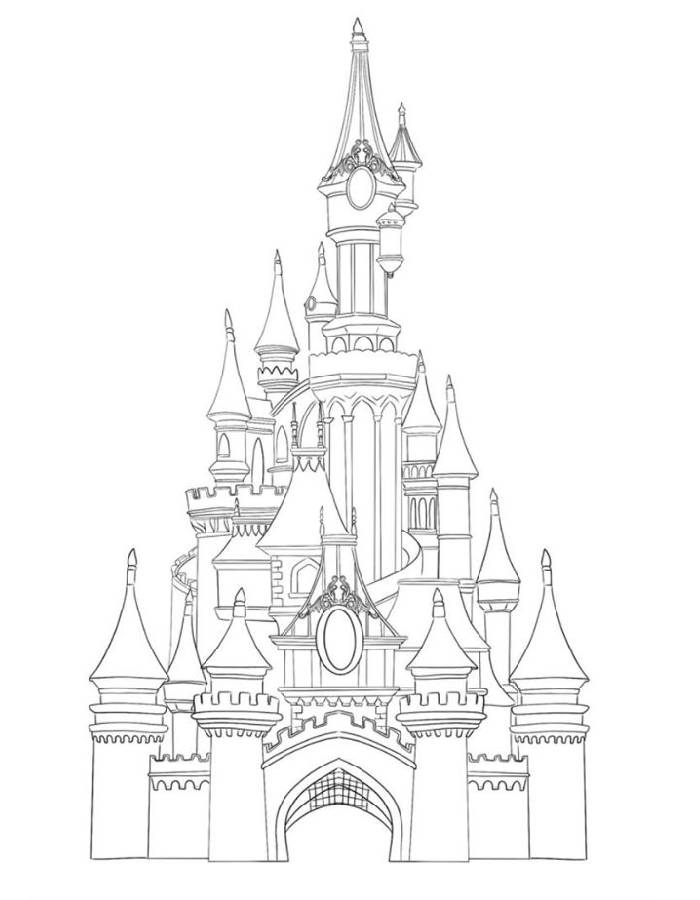 Cinderella Castle Coloring Page