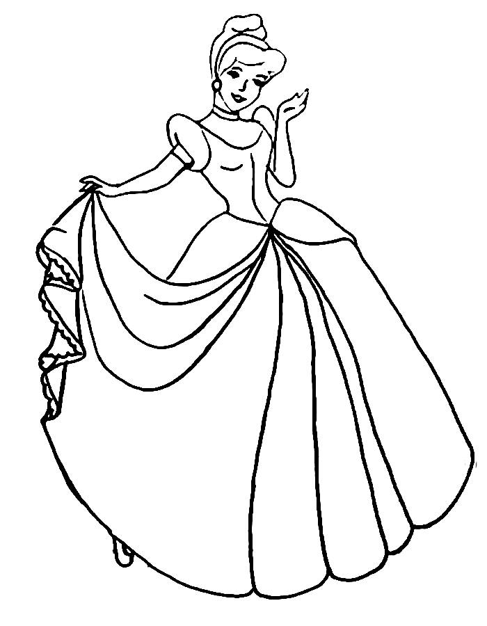 Cinderella Color Sheets Coloring Page