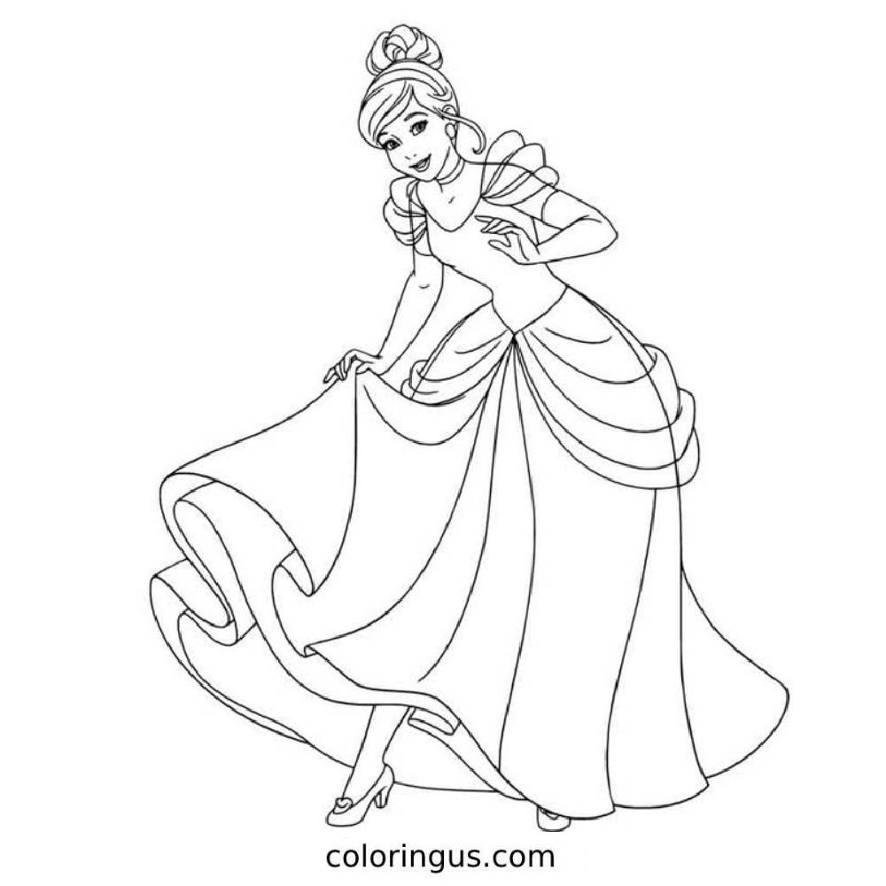 Printables For Kids Cinderella Coloring Page