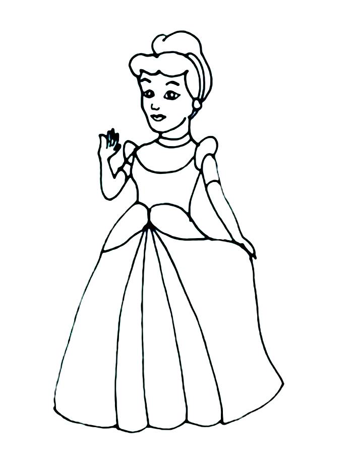 Cinderella Images Coloring Page