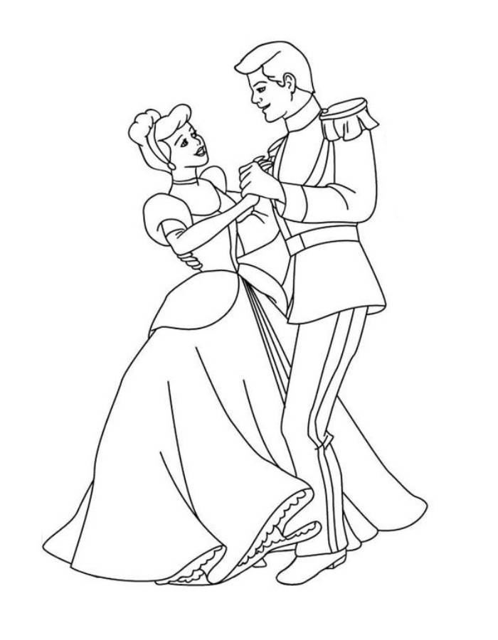 Cinderella Printable Pictures Coloring Page