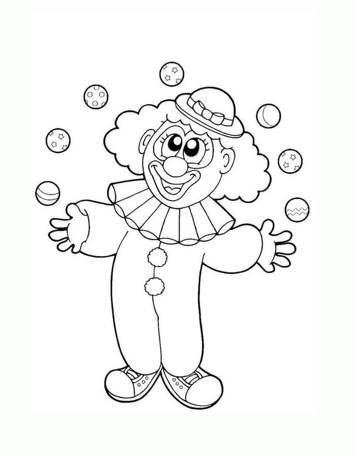 Circus Clown  coloring page