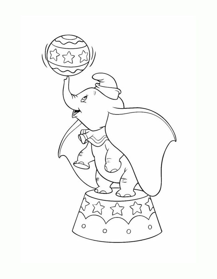 Circus Elephant Coloring Page