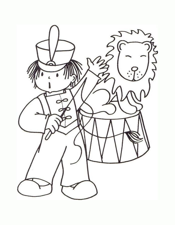 Circus For Preschoolers Coloring Page