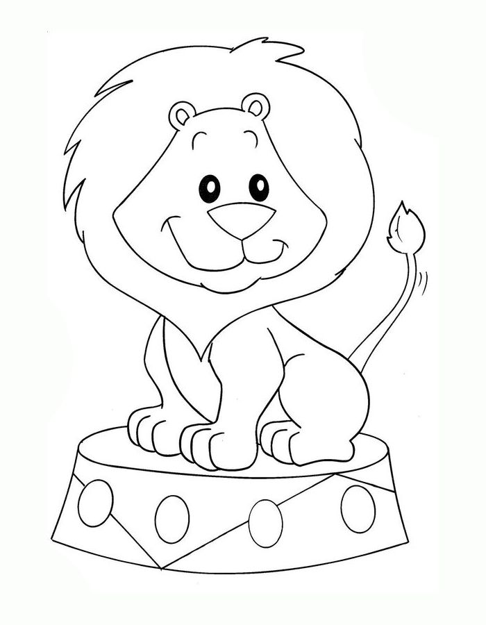 Circus Lion Coloring Page