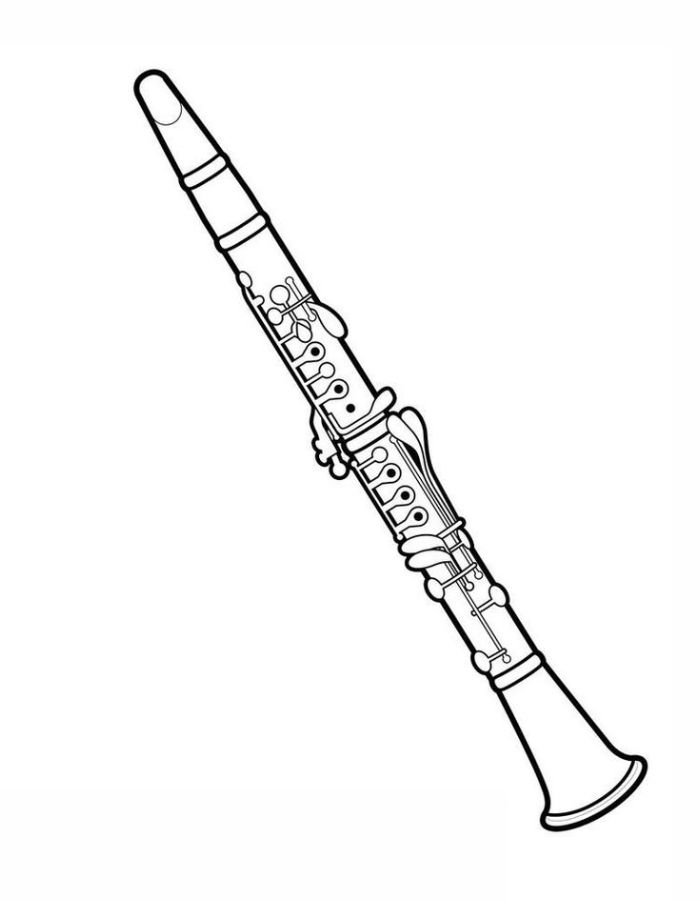 Clarinet Coloring Page