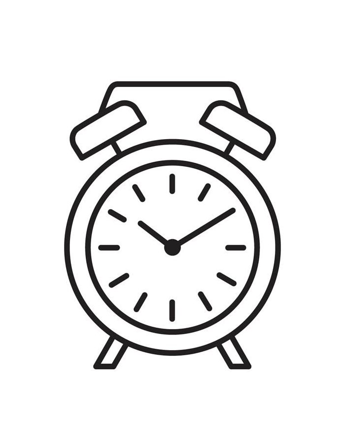 Clock  coloring page