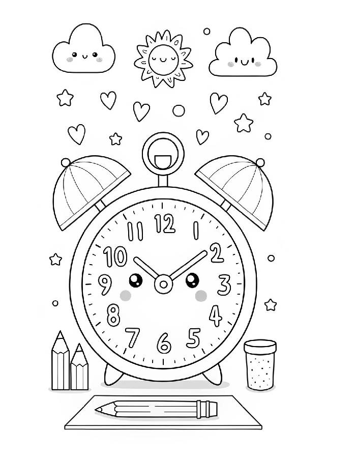Clock Simple Drawing