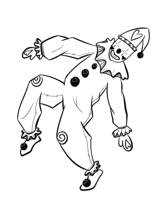 Clown Art Coloring Page