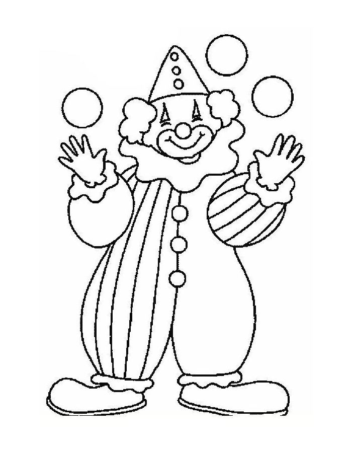 Clown Books Coloring Page