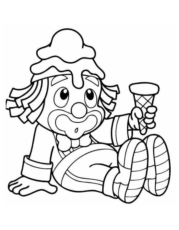 Clown Pictures To Print Coloring Page