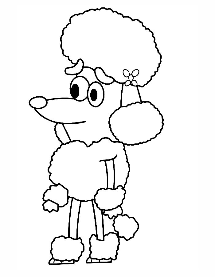 Coco Bluey Drawing For Kids Coloring Page