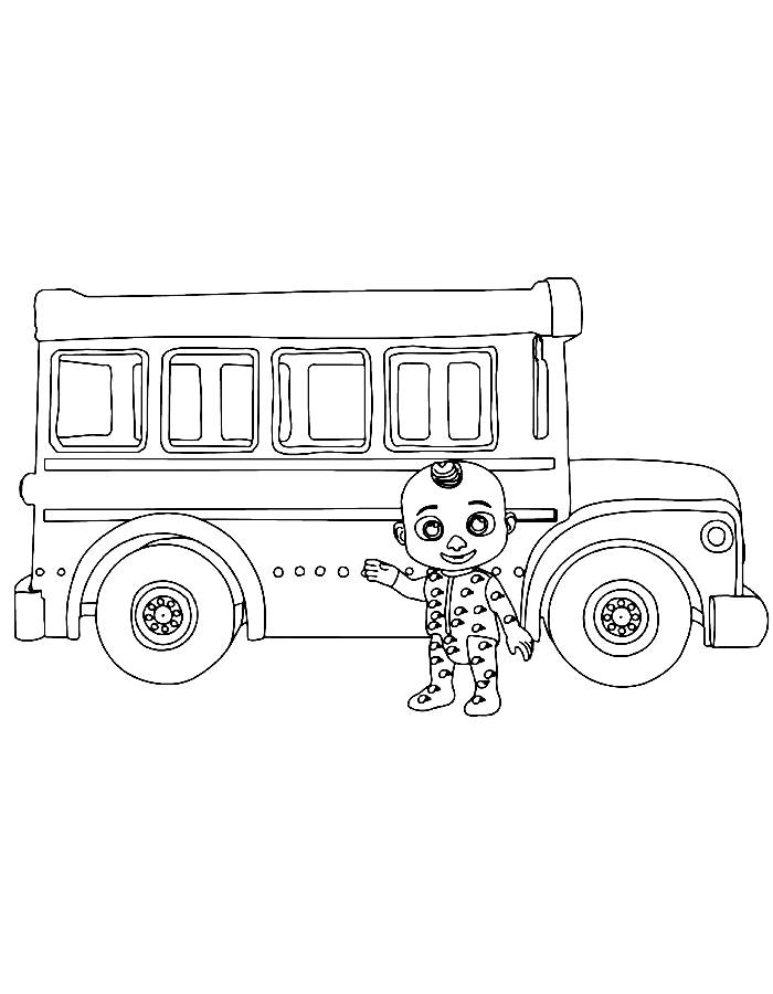cocomelon bus coloring page
