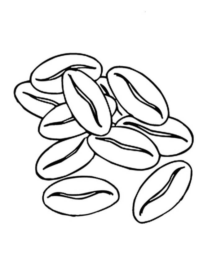 Coffee Bean Coloring Page