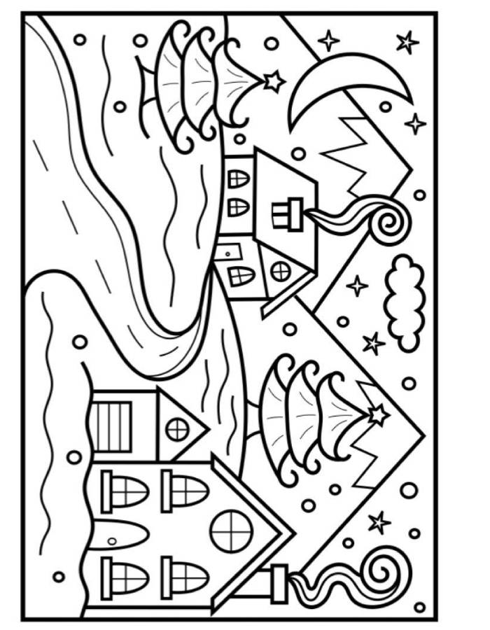 Color Sheets For Winter Coloring Page