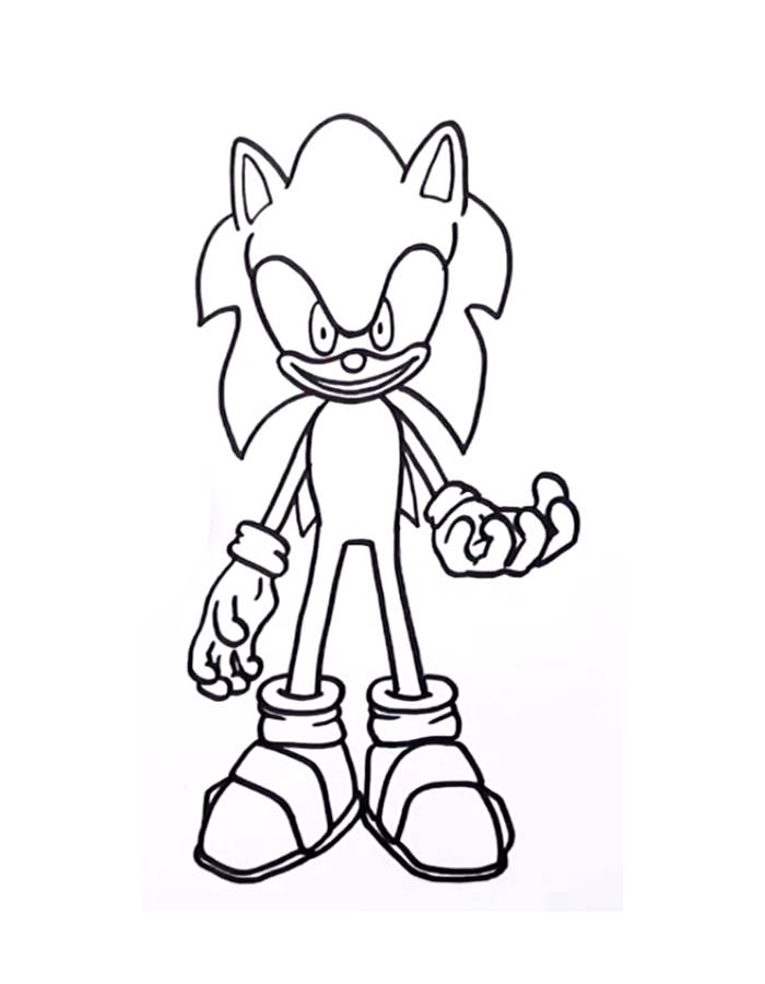 Color Sonic Exe Coloring Page