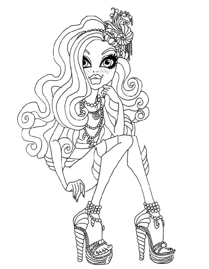 Lagoona Blue From Monster High Coloring Page