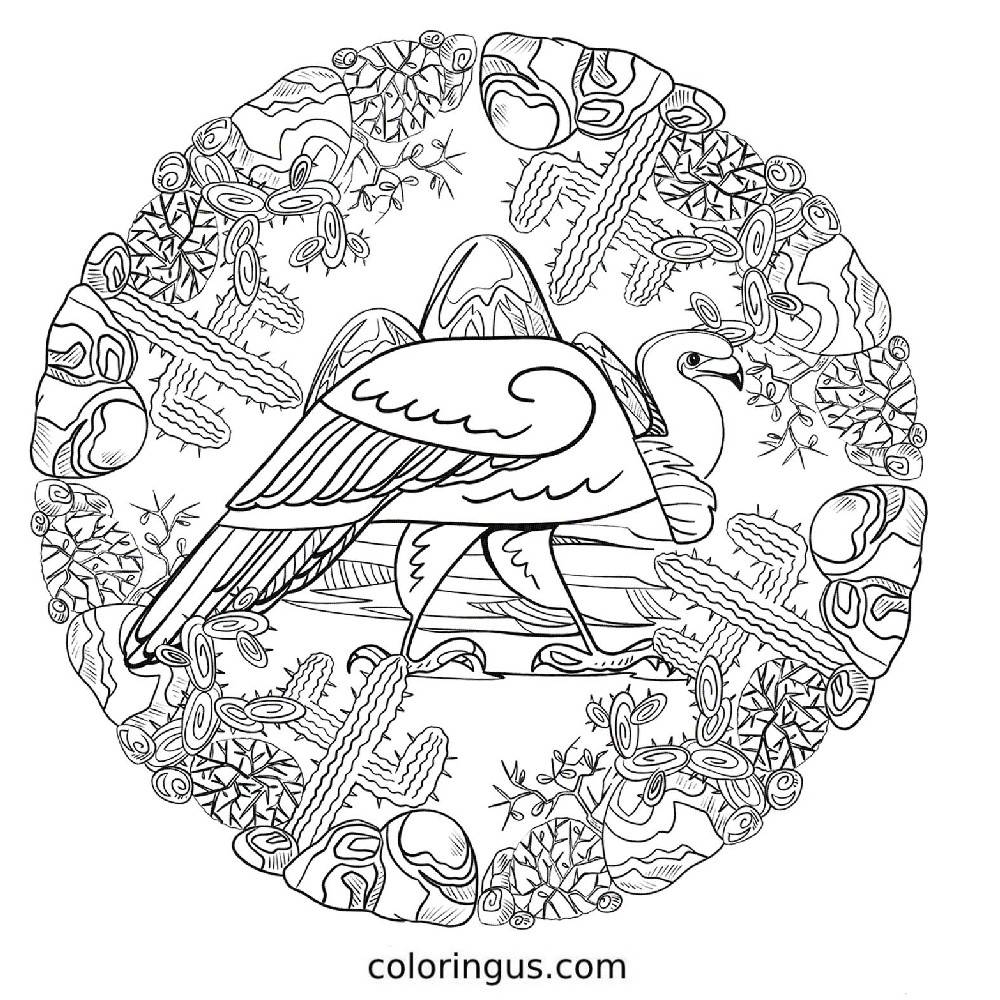 Peacock For Young Kids Coloring Page