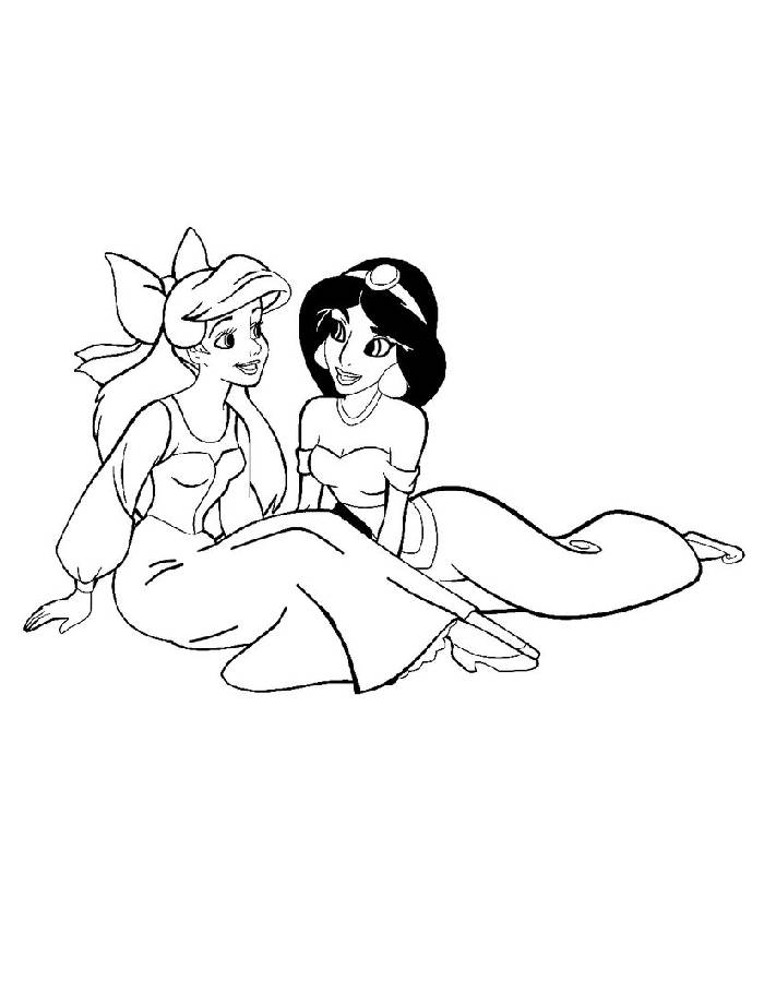 Pictures Of Jasmine Coloring Page