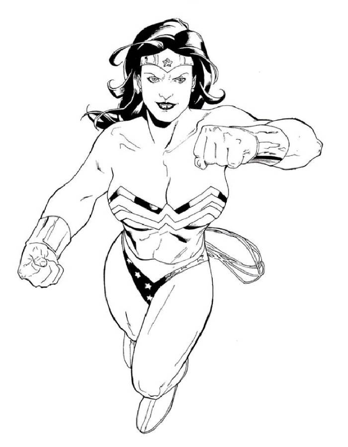 Lynda Carter Wonder Woman Coloring Page