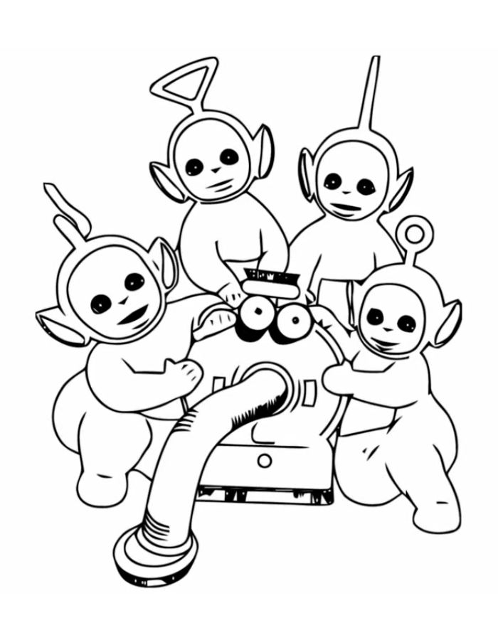 Colors For Kids With Teletubbies Coloring Page