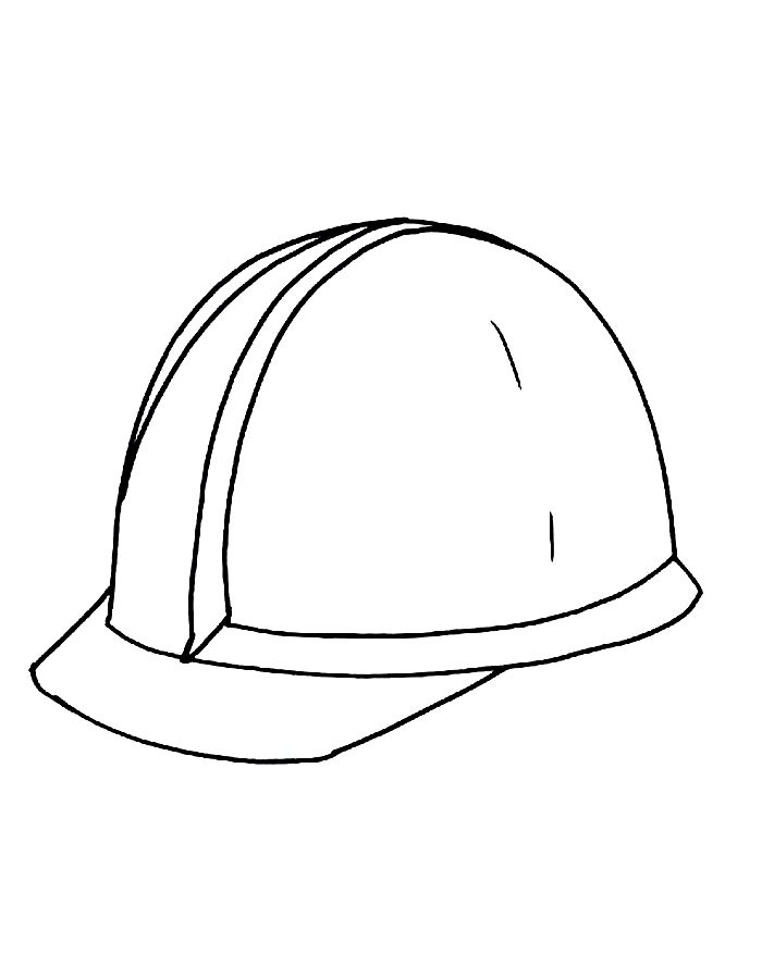 Construction Hard Hat Coloring Page