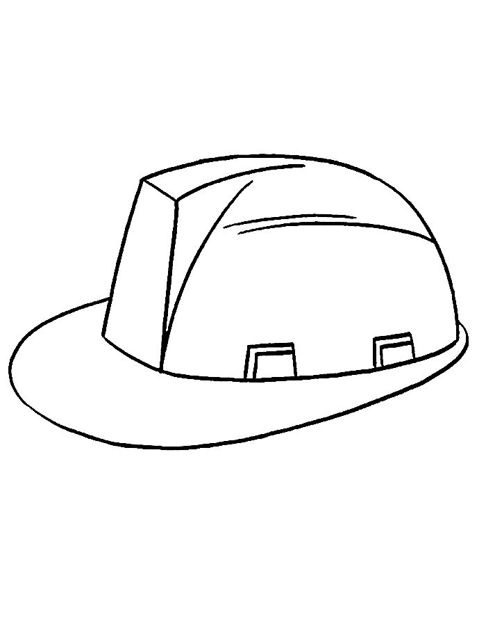 Construction Hat Coloring Page