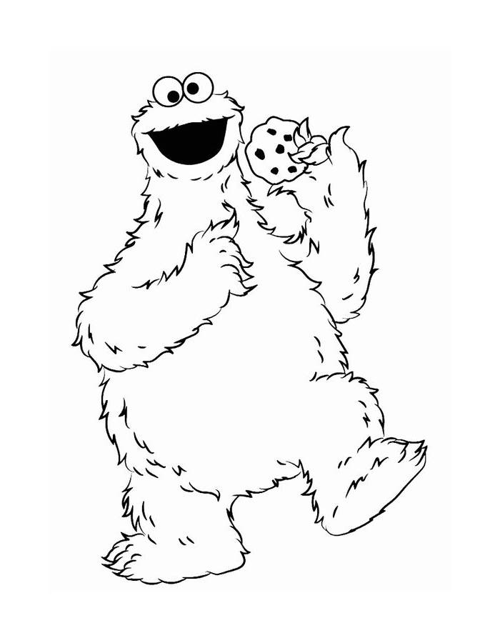 Cookie Monster Pictures To Print Coloring Page